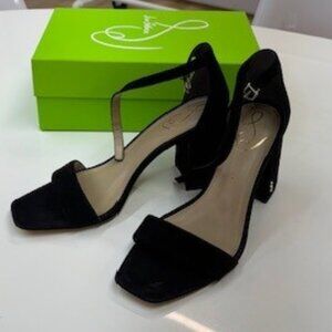 Sam Edelman Black Suede Block Heel | Size 9.5